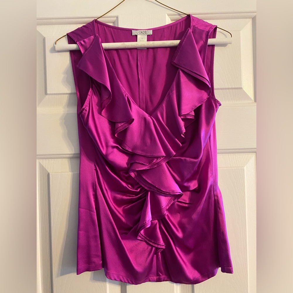 Cache Sleeveless Silk Top - beautiful color!!